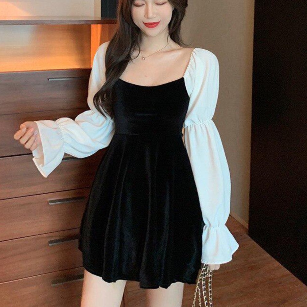 Velvet Torch puff sleeve dress size Small. EUC